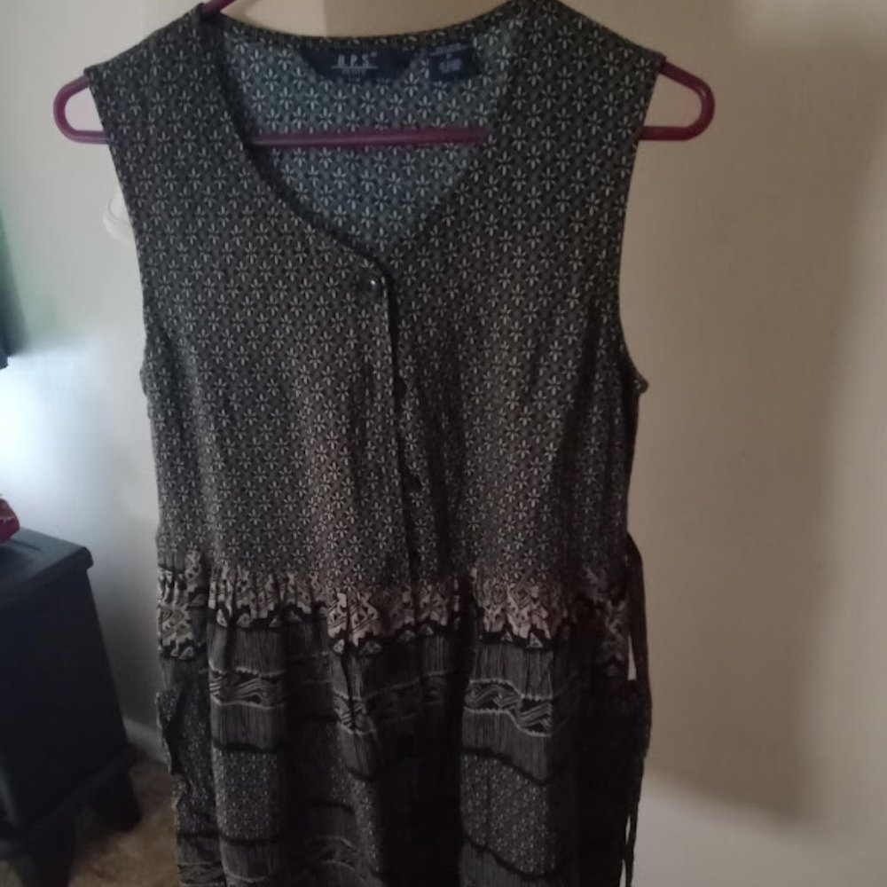 DPS Petite Floral Button-Down Dress